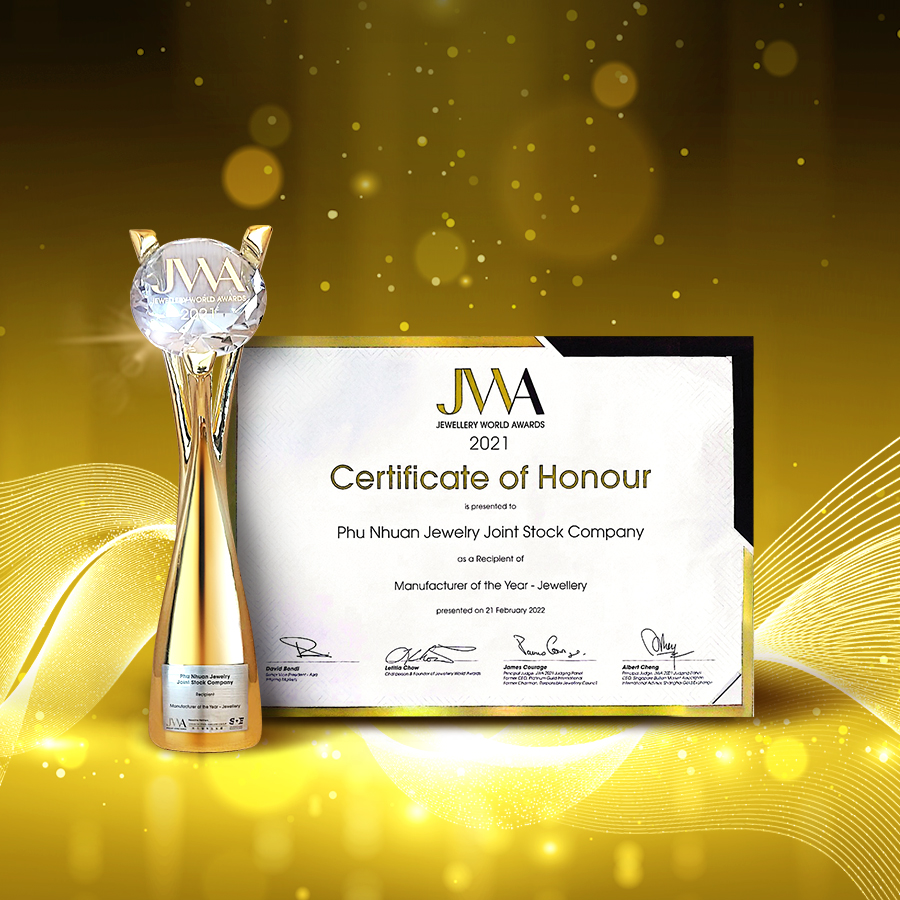 GIẢI THƯỞNG NGÀNH KIM HOÀN THẾ GIỚI – JWA VINH DANH PNJ LÀ NHÀ SẢN XUẤT, CHẾ TÁC TRANG SỨC XUẤT SẮC NHẤT CỦA NĂM 2021 